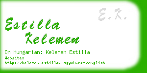 estilla kelemen business card